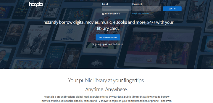 hoopla digital audiobooks, ebooks, movies, tv and comics